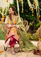 Pakistani Mint Green Zardozi Pure Silk Salwar Kameez (3-Piece) - Image 11