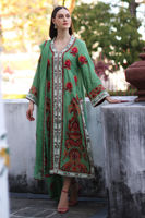 Pakistani Jade Green Embroidered Kurta Set (3-Piece) - Image 2