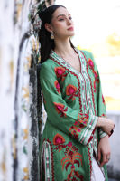Pakistani Jade Green Embroidered Kurta Set (3-Piece) - Image 3