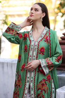 Pakistani Jade Green Embroidered Kurta Set (3-Piece) - Image 4