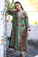 Pakistani Jade Green Embroidered Kurta Set (3-Piece) - Image 6