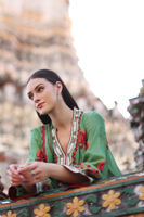 Pakistani Jade Green Embroidered Kurta Set (3-Piece) - Image 7