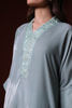 Pakistani Mint Green Embroidered Velvet Shalwar Kameez (3-Piece) - Image 7