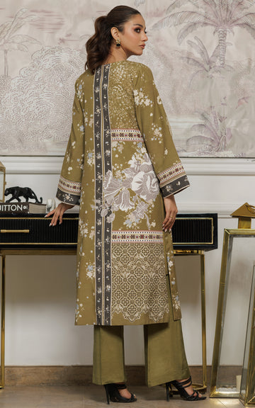 Olive Cutwork Embroidered Viscose Silk Jacket (2-Piece) - Image 6