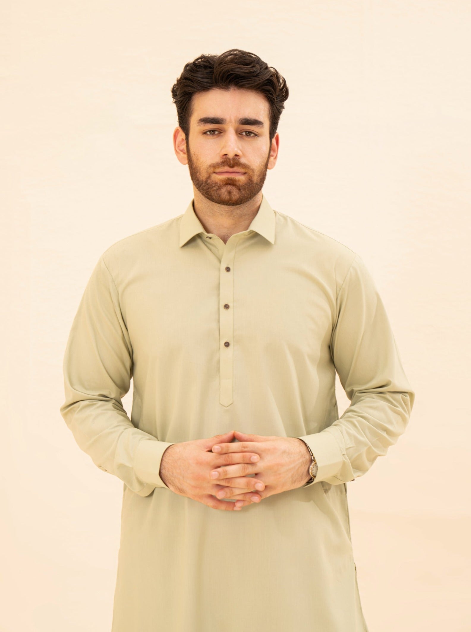 Mint Blended Fabric Kameez Shalwar (2-Piece) - Image 5
