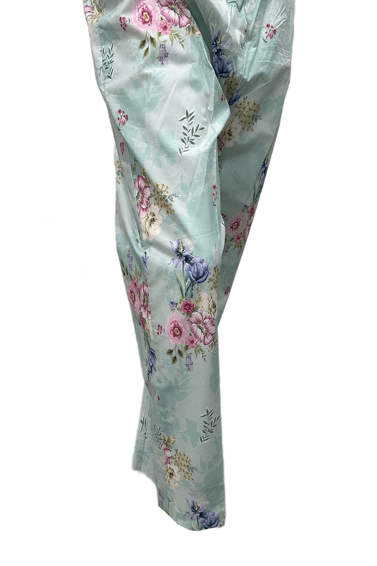 Pakistani Mint Green Digital Printed Cotton Trouser (1-Pc) - Image 2