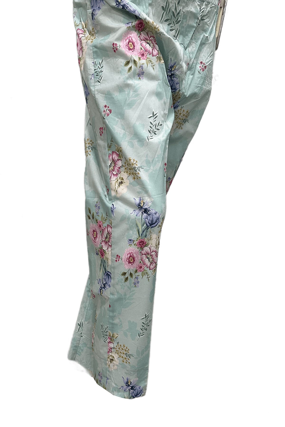 Pakistani Mint Green Digital Printed Cotton Trouser (1-Pc) - Image 3
