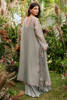 Ash Grey Embroidered Khaddi Net Gown (3-Piece) - Image 10