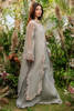Ash Grey Embroidered Khaddi Net Gown (3-Piece) - Image 5
