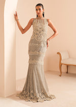 Grey Embellished Net Mermaid Gown (2-Piece) - Image 2