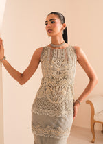 Grey Embellished Net Mermaid Gown (2-Piece) - Image 3