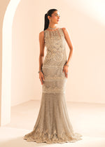Grey Embellished Net Mermaid Gown (2-Piece) - Image 6