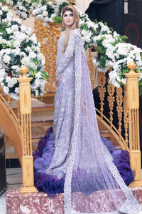 Grey Hand-Embellished Organza Gown (2-Piece) - Image 4