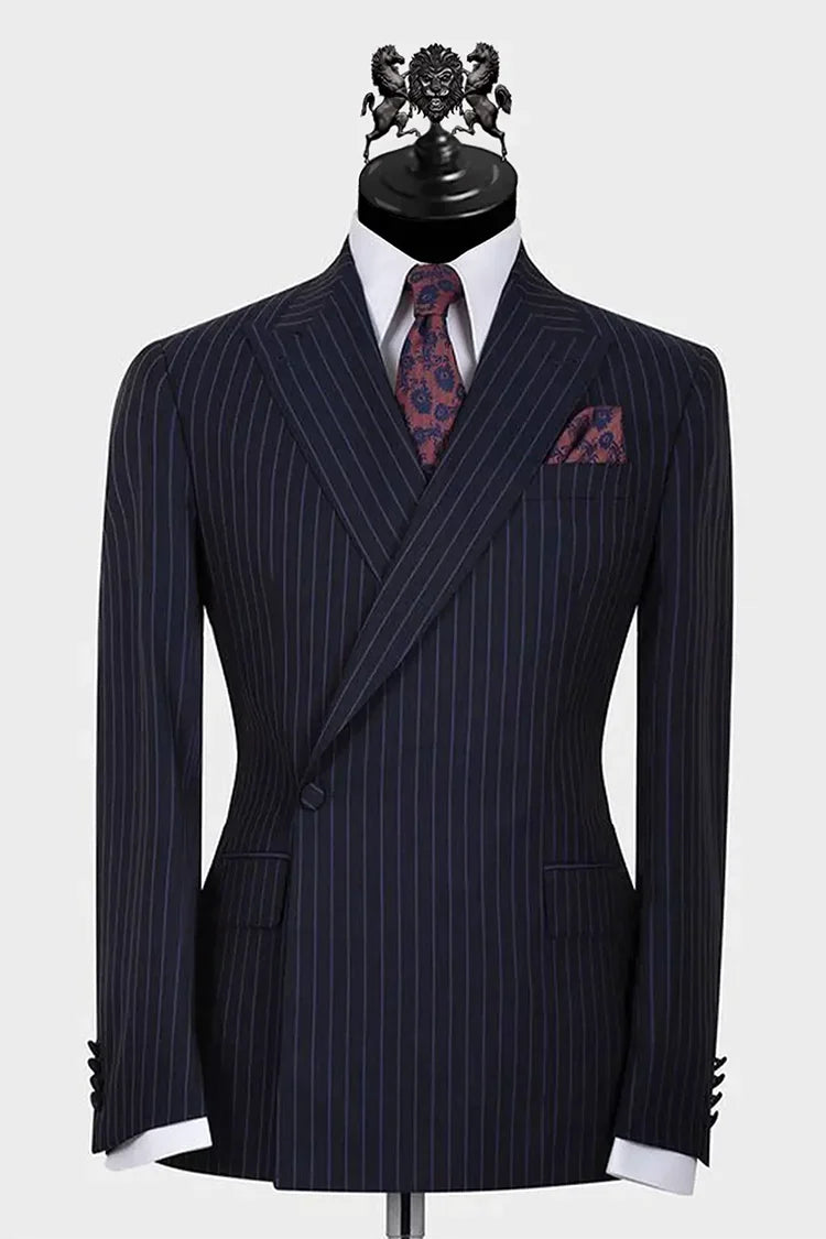 Charcoal Grey Pinstripe 2-Piece Suit - Image 1