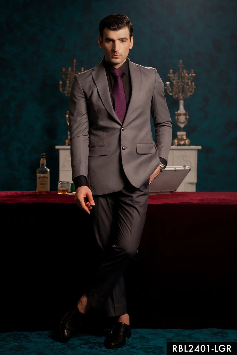 Light Grey Tailored Suiting Groom Valima Suit (2-Piece) - Image 1