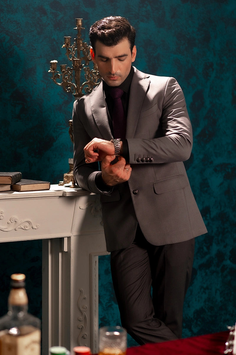 Light Grey Tailored Suiting Groom Valima Suit (2-Piece) - Image 2