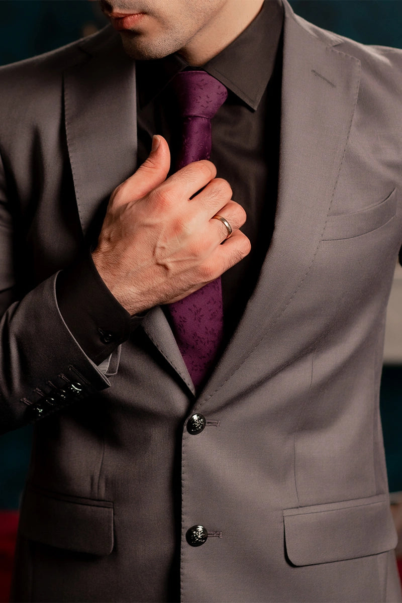 Light Grey Tailored Suiting Groom Valima Suit (2-Piece) - Image 4