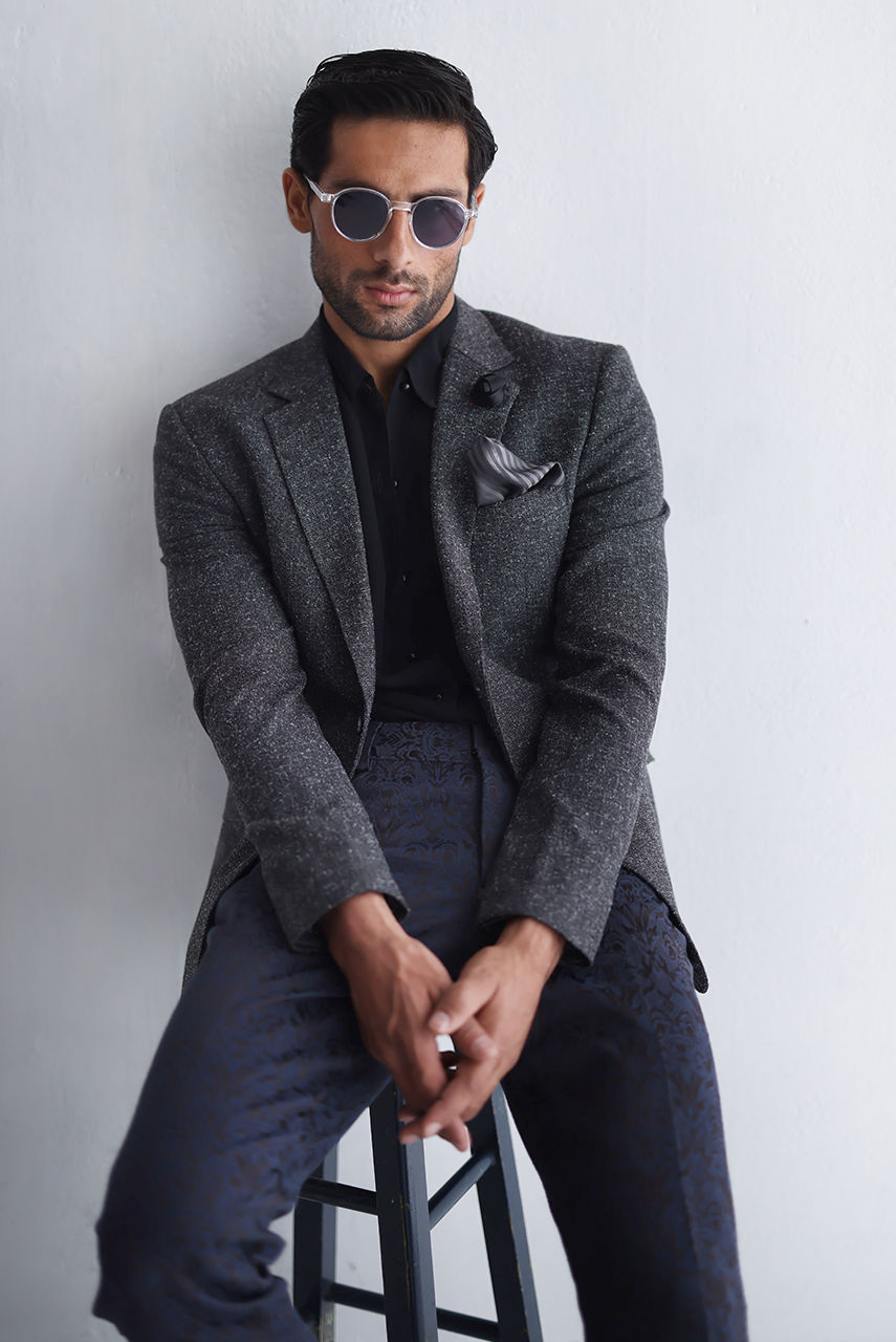 Charcoal Grey Wool Groom Valima Suit (3-Piece) - Image 5