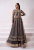 Pakistani Mouse Grey Embroidered Net Kalidar Dress (3-Piece) - Image 7