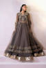 Pakistani Mouse Grey Embroidered Net Kalidar Dress (3-Piece) - Image 8