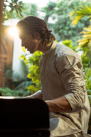 Subtle Grey Embroidered Shisha Silk Kurta (2-Piece) - Image 5