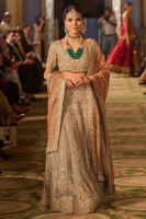 Grey Embroidered Organza Lehenga Set (3-Piece) - Image 2