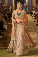 Grey Embroidered Organza Lehenga Set (3-Piece) - Image 3