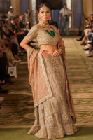 Grey Embroidered Organza Lehenga Set (3-Piece) - Image 4