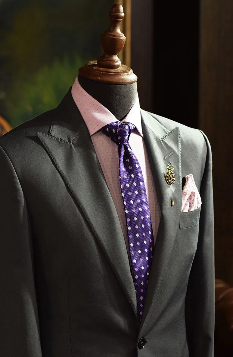 Charcoal Grey Hand-Stitched Terry Rayon Tuxedo (2-Piece) - Image 2