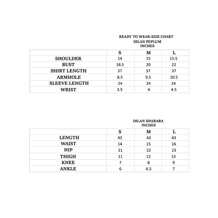 Pakistani Moon-Grey Embellished Net Peplum with Sharara (3-Piece) - Image 5