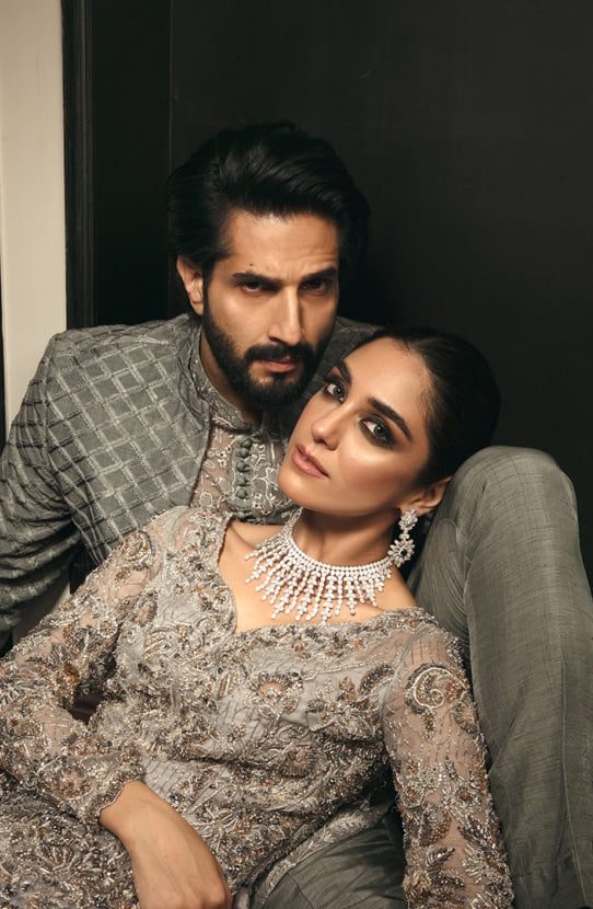 Oyster Grey Embroidered Organza Kurta with Prince Coat (3-Piece) - Image 3