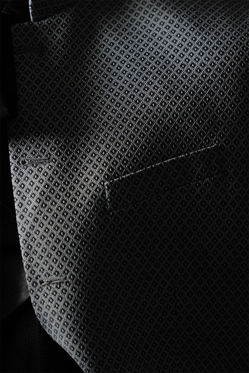 Grey Birdseye Textured Prince Jacket (2-Piece) - Image 3