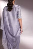 Pakistani Grey Embroidered Korean Raw Silk Salwar Kameez (3-Piece) - Image 4