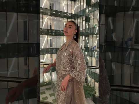 Grey Crystal Embellished Net Long Shirt (3-Piece) - Image 10