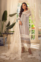 Grey Zardozi & Kaamdani Organza Salwar Kameez (3-Piece) - Image 2