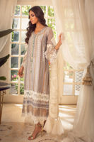 Grey Zardozi & Kaamdani Organza Salwar Kameez (3-Piece) - Image 4