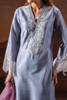Soft Grey Embroidered Raw Silk Salwar Kameez (3-Piece) - Image 6