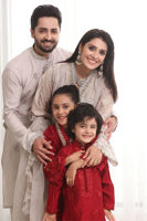 Pakistani Grey Zardozi Raw Silk & Organza A-Line Salwar Kameez (3-Piece) - Image 7