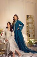 Smoke Grey Zardozi Raw Silk Salwar Kameez (3-Piece) - Image 6