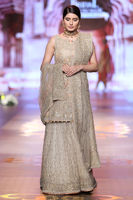 Grey Kora Dabka Resham Embellished Sharara (3-Piece) - Image 3