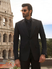 Charcoal Grey Wool Blend 3-Piece Suit (Slim Fit) - Image 3