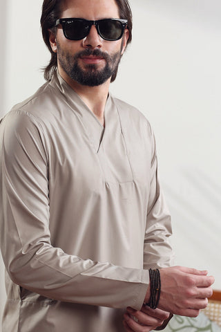 Grey Japanese Fabric Kurta Trouser (2-Piece) - Image 6