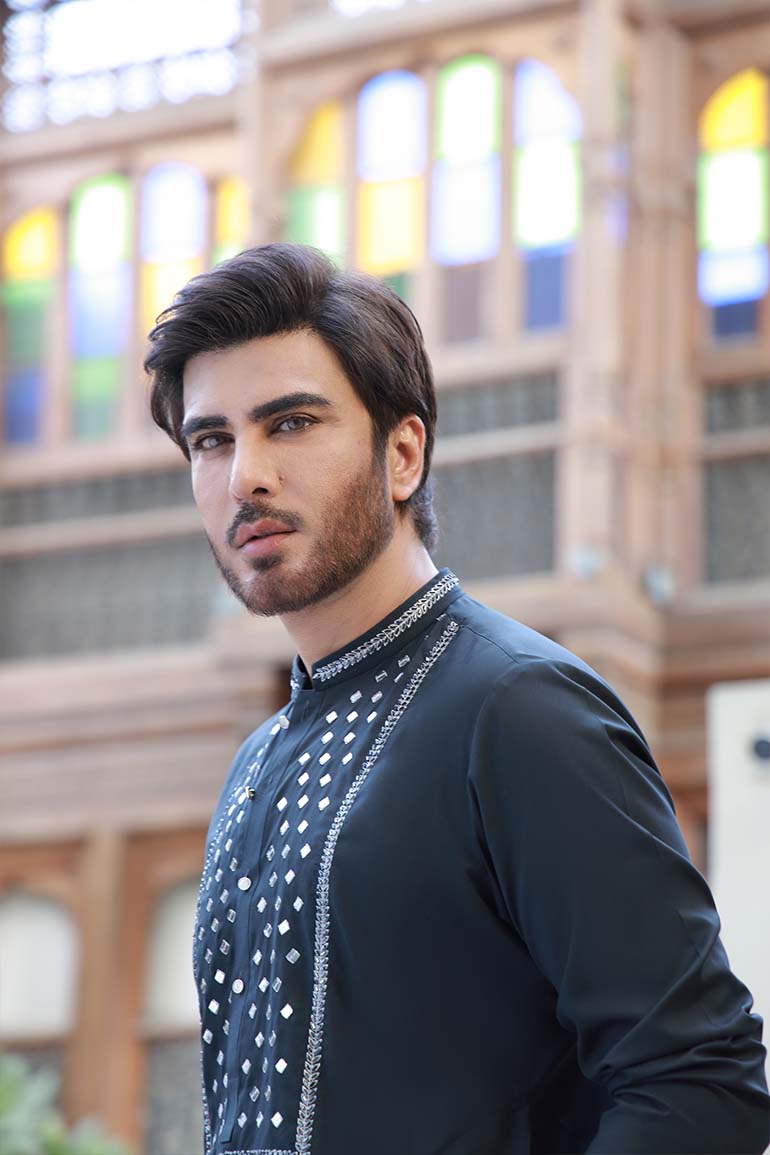 Grey Cut Dana & Sequin Kurta Pajama (2-Piece) - Image 8