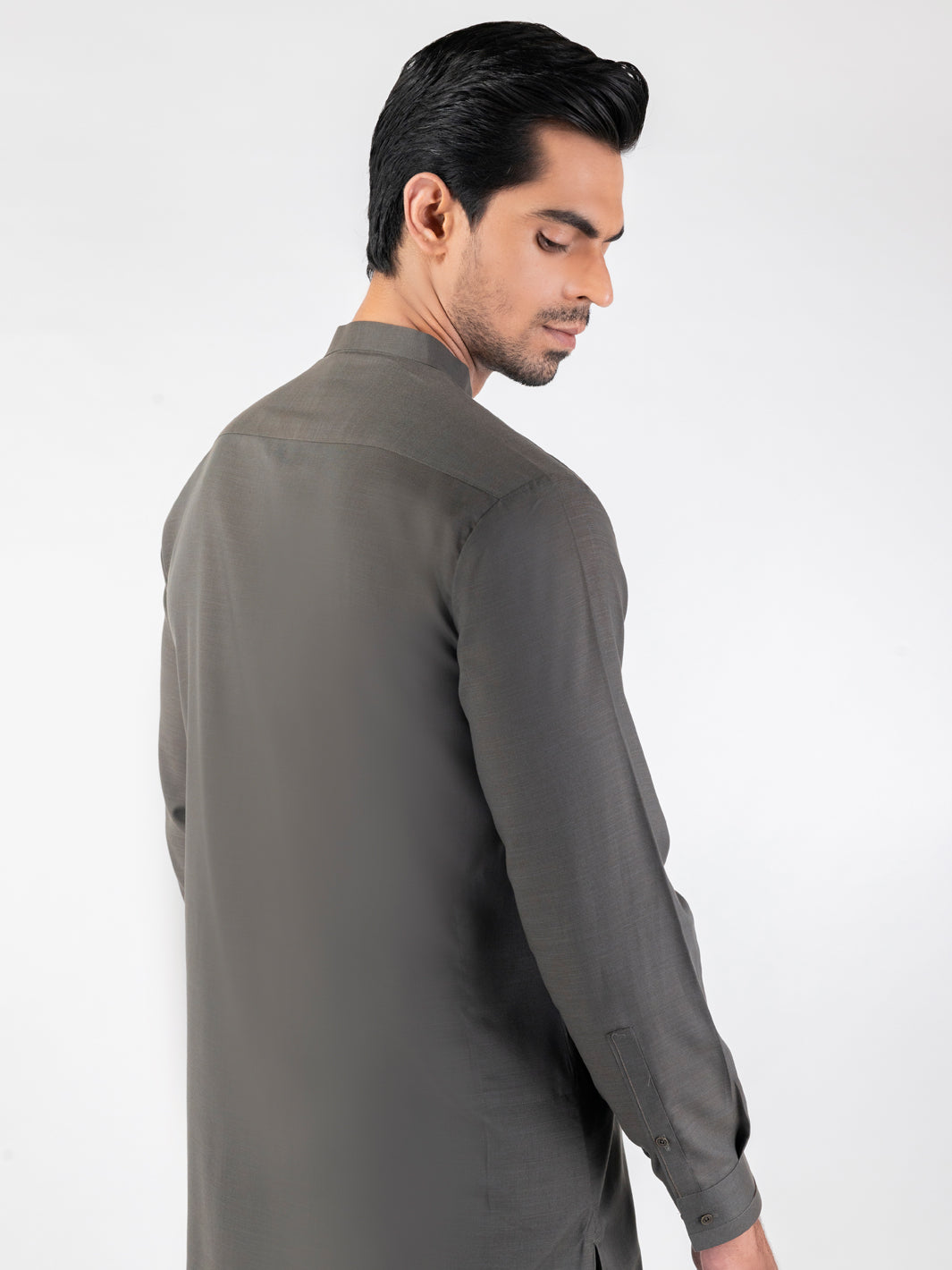 Grey Blended Kameez Shalwar (2-Piece) - Image 2