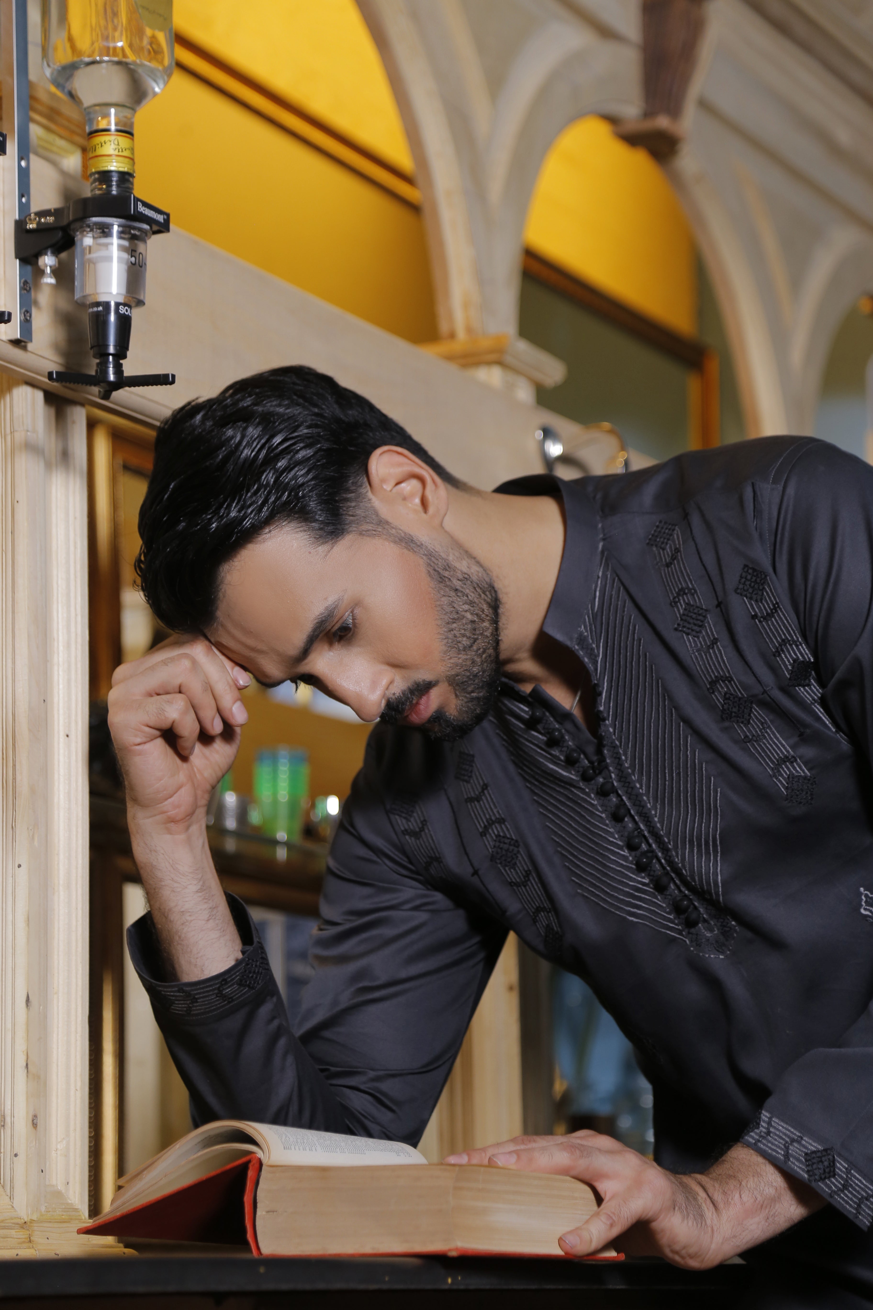 Grey Embroidered Synthetic-Silk Shalwar Kameez (2-Piece) - Image 2