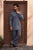 Slate Grey Jacquard Wash & Wear Shalwar Kameez (2-Piece) - Image 2