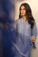 Graphite Embroidered Cotton Net Salwar Kameez (3-Piece) - Image 5