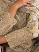 Pakistani Soft Grey Embroidered Cotton Salwar Kameez (3-Piece) - Image 11