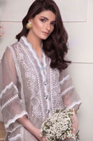 Pakistani Grey Embroidered Organza Salwar Kameez (3-Piece) - Image 4