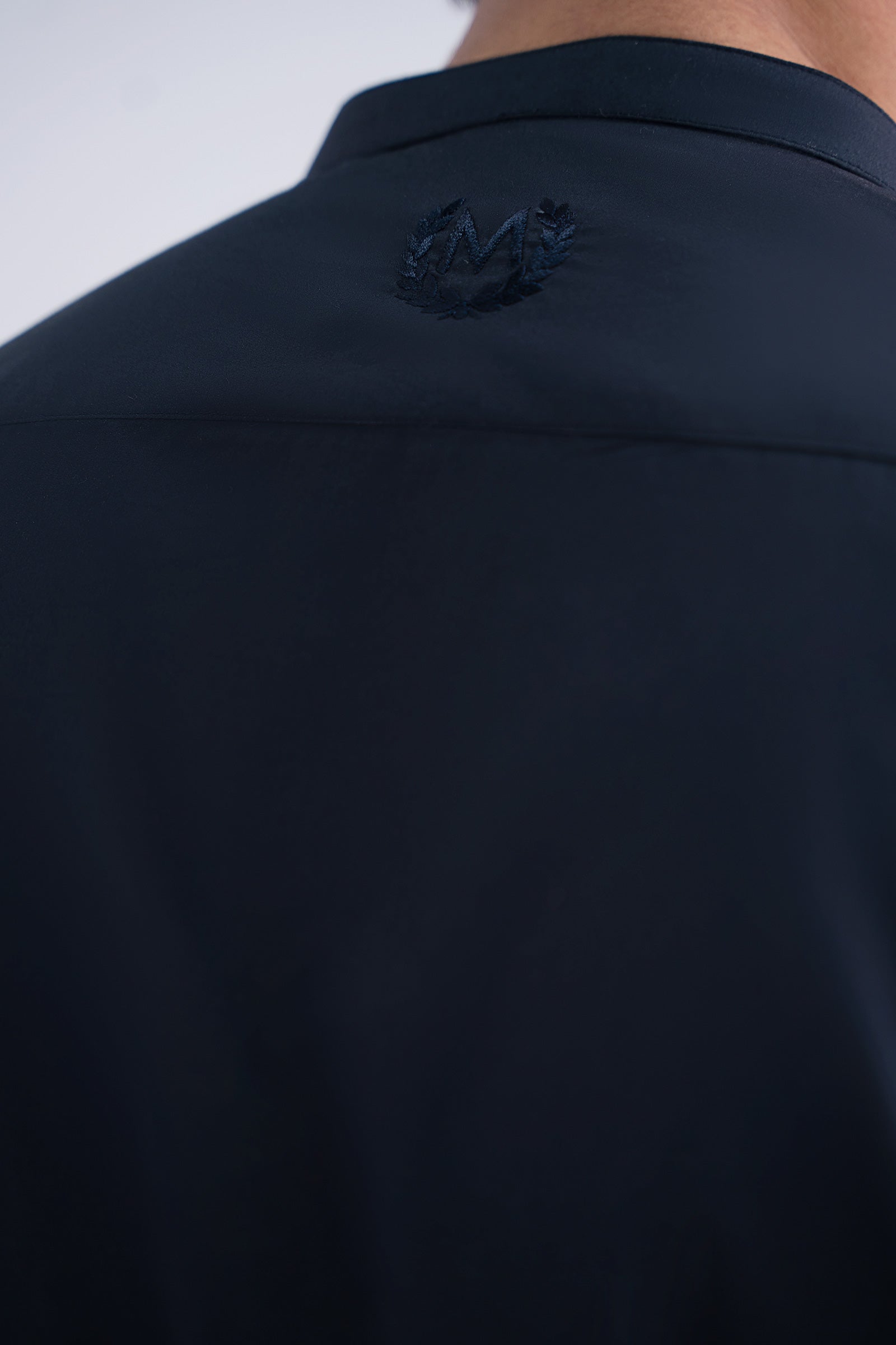 Indigo Embroidered Cotton Shalwar Kameez (2-Piece) - Image 5